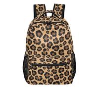 Classic Leopard Beige Large School Laptop Backpack Bag, Classic Leopard Beige, M, Casual