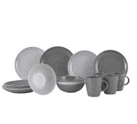 Gimex Solid Line Tableware Granite Grey 16 Pieces