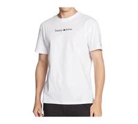 Classic Linear Cotton White T-Shirt- male- Tommy Jeans- T-Shirts- White- 2XL- Tops 2XL