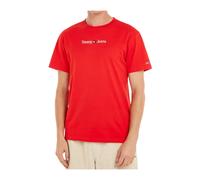 Classic Linear Red Cotton T-Shirt - male - Tommy Jeans - T-Shirts - Red - M - Tops M