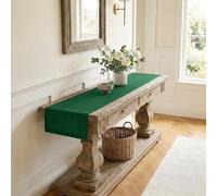 Classic Linen™ by D'Moksha Eden Green Table Runner, 100% Pure Linen, Coffee Table Runner, 35 x 150 cm for Dresser Tables- Spring, Summer