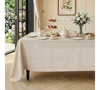 Classic Linen™ by D'Moksha Light Natural Tablecloth, Rectangle Tablecloth 150 x 390 cm, 100% Pure Linen, Machine Washable, Long Table Cloth- Fall, Weddings, Outdoor hostings