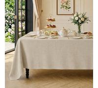 Classic Linen™ by D'Moksha Natural Tablecloth, Rectangle Tablecloth 150 x 330 cm, 100% Pure Linen, Machine Washable, Long Table Cloth- Fall, Weddings, Outdoor hostings
