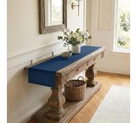 Classic Linen™ by D'Moksha Navy Blue Table Runner, 100% Pure Linen, Coffee Table Runner, 35 x 150 cm for Dresser Tables- Summer