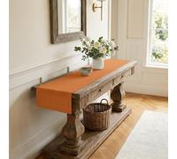 Classic Linen™ by D'Moksha Rust Table Runner, 100% Pure Linen, Coffee Table Runner, 35 x 150 cm for Dresser Tables- Summer, Father's Day
