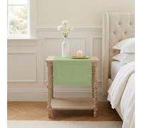 Classic Linen™ by D'Moksha Sage Green Table Runner, 100% Pure Linen, Coffee Table Runner, 35 x 90 cm for Dresser Tables- Summer, Father's Day