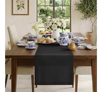 Classic Linen™ by D'Moksha White Table Runner, 100% Pure Linen, 35 x 260 cm Table Runner for Dresser, Dining- Spring, Summer