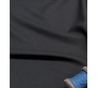 Classic Linen Cotton Blend Plain Fabric Material Lightweight Home Decor Bedding Clothes Curtains - 140cm Wide - Sold by The Metre - Black