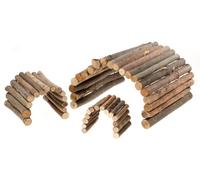 Caldex Limited Large Bendy Sticks Flexible Wooden Bridge Hamster Mouse Gerbil Toy 4009, transparent