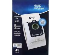 Classic Long Performance Vacuum Bags, 4-Pack, Compatible with Electrolux ESP7 EUS8 Pure D8, Fit For AEG GR201SM GR200S VX7-VX9, Fit For Tornado Volta and Philips