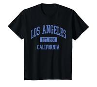 Classic Los Angeles California Blue T-Shirt, Youth, Black, 4T