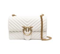 PINKO Classic DC Sheep Nappa Chevron M White - Antique Gold