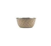 CLASSIC Luxury Weave Embossed Non-Slip Stainless Steel Dog Dish - 500ml (dia. 130mm)