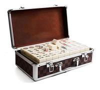 Classic Mahjong Tiles Set, 144 Premium Quality Tiles with Durable Aluminum Case for Home Entertainment and Family Game Nights
