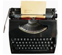 Classic Manual Typewriter Machine Easy Setup For Authors & Writers Old Fashioned Typewriter, Vintage Black Metal For Nostalgic Writing Experience, Home & Office Decor(Black)
