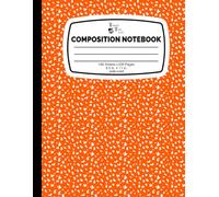 Classic Marble Neon Orange Pattern Composition Notebook