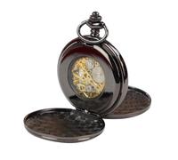 Classic Mechanical Pocket Watch Peaky Blinders Vintage Skeleton Automatic Oliver Tweed True Black One Size