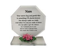 Classic Memorial Octagon Glass Plaque - Personalized Engraved Tribute for Loved Ones - Premium Quality, Durable, Elegant Design (Nan)