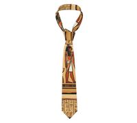 Classic Mens Ancient Egyptian Hieroglyph Neckties Ties Printed Silk New Skinny Solid Strip Paisley Tie