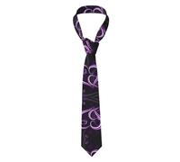 Classic Men'S Silk Tie Necktie Woven Jacquard Neck Ties Solid Satin Mens Ties Formal,Purple Hearts
