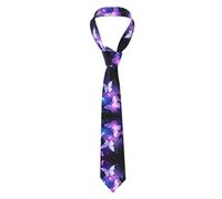 Classic Men'S Silk Tie Necktie Woven Jacquard Neck Ties Solid Satin Mens Ties Formal,White Purple Butterflies