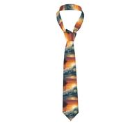 Classic Mens Sunset Sea Surfing Seascape Neckties Ties Printed Silk New Skinny Solid Strip Paisley Tie
