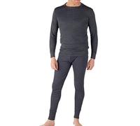 Classic Mens Thermal Underwear Set Long Sleeve Top & Long John LRG Grey
