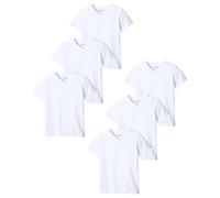 Classic Men's White Short Sleeve Undershirts V Neck T Shirt - Multi & Bulk Wholesale Packs, 6 Pack - White, Large