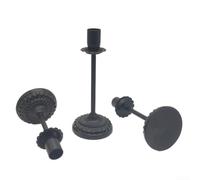 Classic metal candlestick featuring vintage lotus base, suitable for creating a warm and inviting in home and event settings (L Gold)