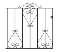 Classic Metal Scroll Garden Gates 914mm High galvanised Wrought Iron Style pedestian Swing gate (991mm Gap x 914mm High CSZP4)
