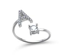 Classic Micro A-Z Initial Letters Rings Gold Color English Alphabet Opening Finger Rings European & American Gift Practical and professional