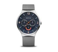 Classic Milanese Silver Quartz Watch - male - BERING - Watches - Blue - ONE SIZE - Accessories ONE SIZE