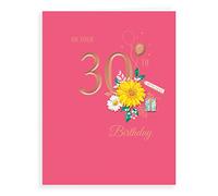 Classic Milestone Age Birthday Card Age 30 F - 8 x 6 inches - Avant Garde Studios