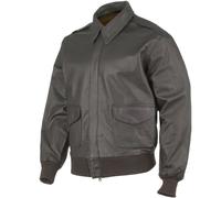 CLASSIC MILITARY LEATHER A2 ARMY MENS SHORT BOMBER FLIGHT JACKET BROWN S-3XL