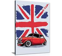 Classic Mini Cooper England Abstract Garage Canvas Art Canvas Wall Art Picture Print Home Decor (24x16in)
