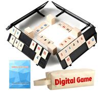 Classic Mini Rummy Game Set, Rummy Cup Board Game with 4 Exclusive, Collapsible Game Stands in an Extremely Durable Travel Bag, Board Games for Adults & Children Ages 7+