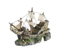 CLASSIC Monster Pet Supplies Polyresin Galleon With Sails, 33 cm,brown