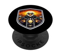 Classic Motorbike American Patriotic Eagle Rider Biker Sun PopSockets Adhesive PopGrip