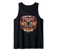 Classic Motorcycle Biker Friends Besties Vintage Retro Tank Top