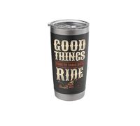 Classic Motorcycle Biker Good Things Come to Those Who Ride Stainless Steel Insulated Tumbler