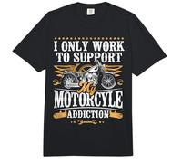 Classic Motorcycle Biker I Only Work to Support My Comfort Colors Adult Heavyweight T-Shirt