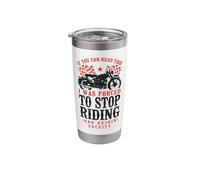 Classic Motorcycle Biker If You Can Read This I was Forced Stainless Steel Insulated Tumbler