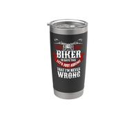Classic Motorcycle Biker I'm A Biker to Save Time Let's Just Stainless Steel Insulated Tumbler