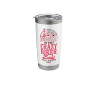 Classic Motorcycle Biker I'm that Crazy Biker Lady People Stainless Steel Insulated Tumbler