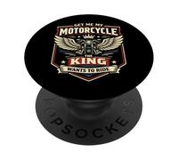 Classic Motorcycle Biker King Vintage Retro Get Me My PopSockets Adhesive PopGrip