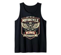 Classic Motorcycle Biker King Vintage Retro Get Me My Tank Top