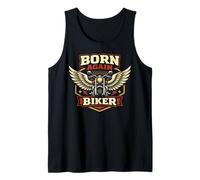Classic Motorcycle Biker Vintage Retro Born Again Biker Tank Top