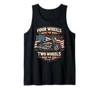 Classic Motorcycle Biker Vintage Retro Four Wheels Move The Tank Top