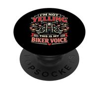 Classic Motorcycle Biker Vintage Retro I'm Not Yelling This PopSockets Adhesive PopGrip