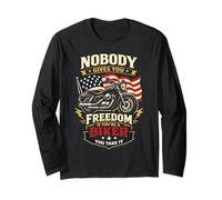Classic Motorcycle Biker Vintage Retro Nobody Gives You Long Sleeve T-Shirt